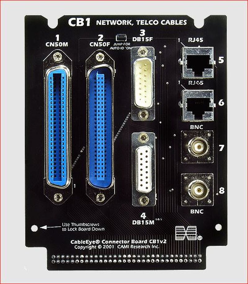 CableEye 731 / CB1 Interface-Platine (Telco, RJ45, DB15, BNC)