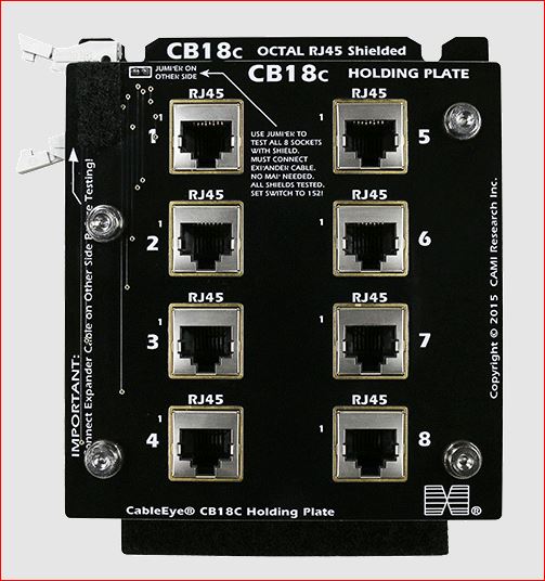 CableEye 748C / CB18C Interface-Platine mit 8 wechselbaren RJ45